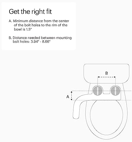 Brondell Fresh Spa Adjustable, Bidet Attachment FSA-15 for Toilet Seats with ...