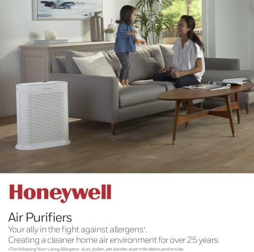 Honeywell AllergenPlus HEPA Air Purifier for Home, 2250 Ft² Rooms in 1 hour, ...
