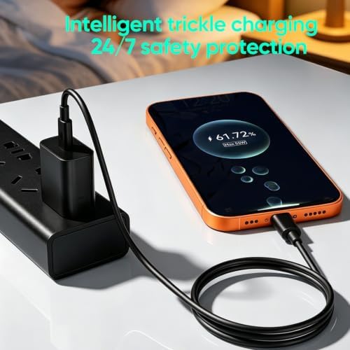 USB to USB C Cable 6FT 20-Pack,3A Charge Data Sync Android Auto&Car Carplay