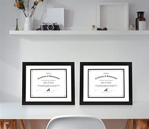 Golden State Art 11x14 Diploma Frame for 8.5x11 Document,Solid Wood/Glass | F...