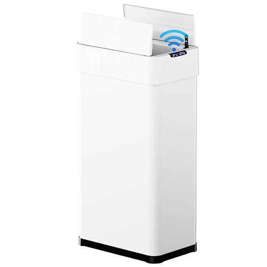 TLSUNNY 16 Gallon Automatic Trash Can, Stainless Steel Motion Sensor Garbage bin