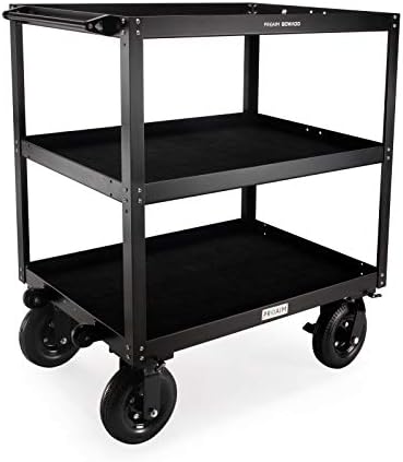 PROAIM Bowado 36" 3-Tier Video Camera Cart, 200kg/440lb, Pneumatic Wheels