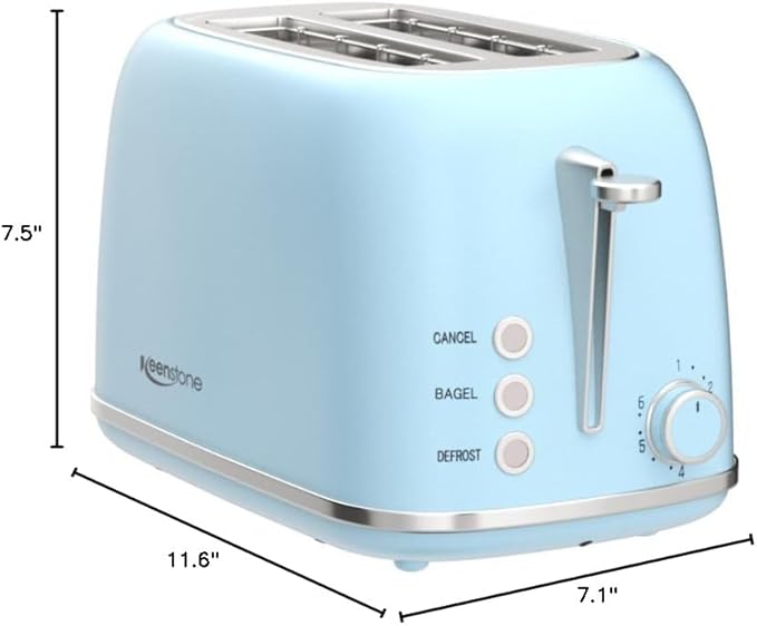 Retro 2 Slice Stainless Steel Toaster