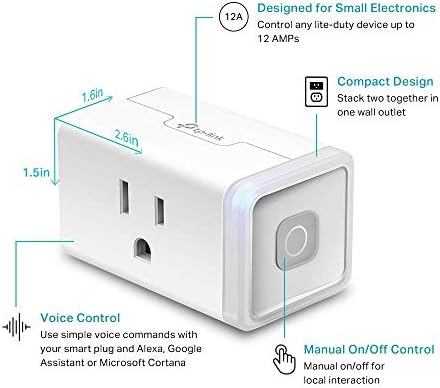 Kasa Smart Plug HS103P4, Smart Wi-Fi Outlet, Touch Actuator, Works with Alexa...