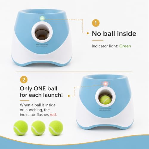 Automatic Dog Ball Launcher with 3 Adjustable shoot distance, Rechargeable