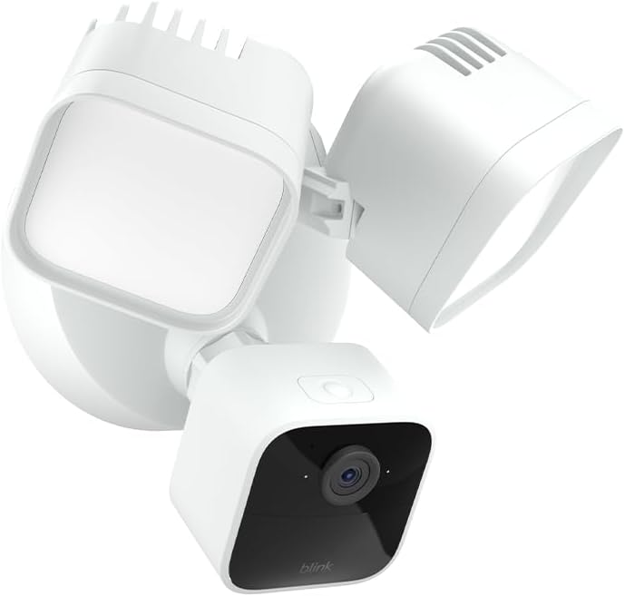 Blink Wired Floodlight Camera, Smart security camera, 2600 lumens, HD live vi...