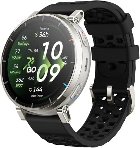 Amazfit Active 3 Smart Watch, 1.32" AMOLED Sapphire Glass, GPS, iOS/Android