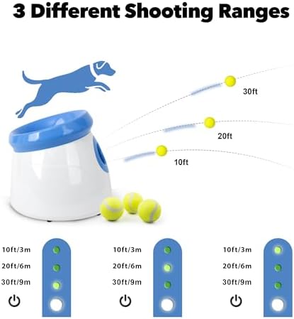 Pet Prime Automatic Dog Ball Thrower Launcher for Small and Medium Dogs, Inte...