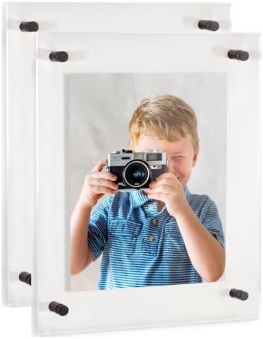 ArtToFrames 30x40 Inch Double Panel Floating Acrylic Picture Frame comes (2 P...