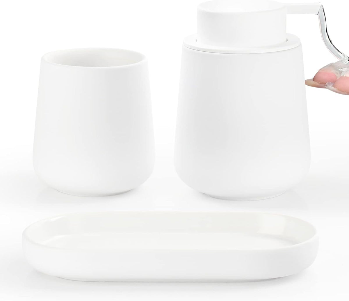 BosilunLife Ceramic Bathroom Accessories Set 3 Pcs