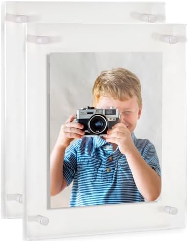 ArtToFrames 20x24 Inch Double Panel Floating Acrylic Picture Frame comes (2 P...
