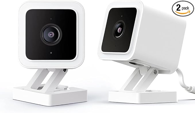 WyzeCamera v3 1080p HD Indoor/Outdoor Plug-in Smart Home Security Cameras (2-...