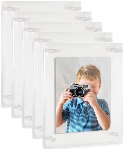 ArtToFrames 15x22 Inch Double Panel Floating Acrylic Picture Frame comes (5 P...