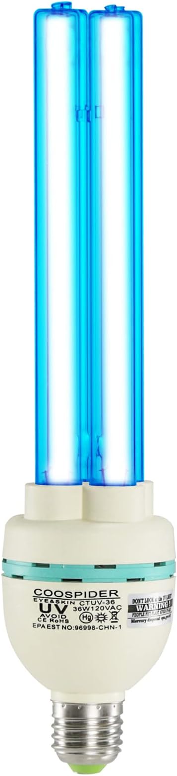 36 Watts UVC Light Bulb, UV Lamp