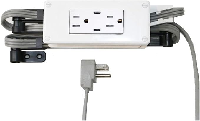 My Tidy Space PD30W USB-C 15 Amp Compact Drawer Docking Station Outlet Plugs
