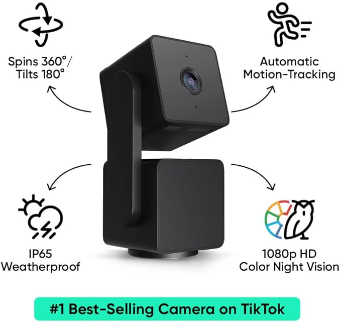 WYZE Cam Pan v3 Indoor/Outdoor IP65 1080P 360° Pan/Tilt/Zoom WiFi Smart Home