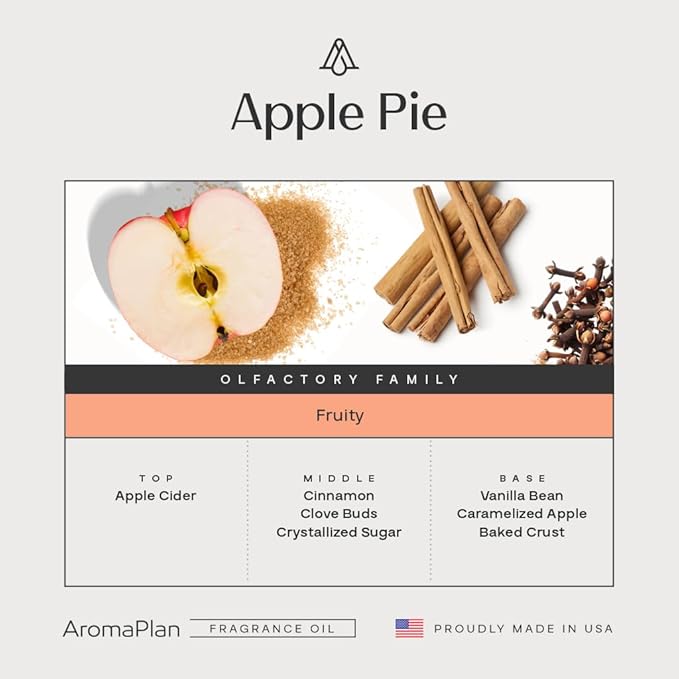 AromaPlan Hotel Scent Diffuser Oil Apple Pie 5 Fl Oz Fall Collection– Luxury