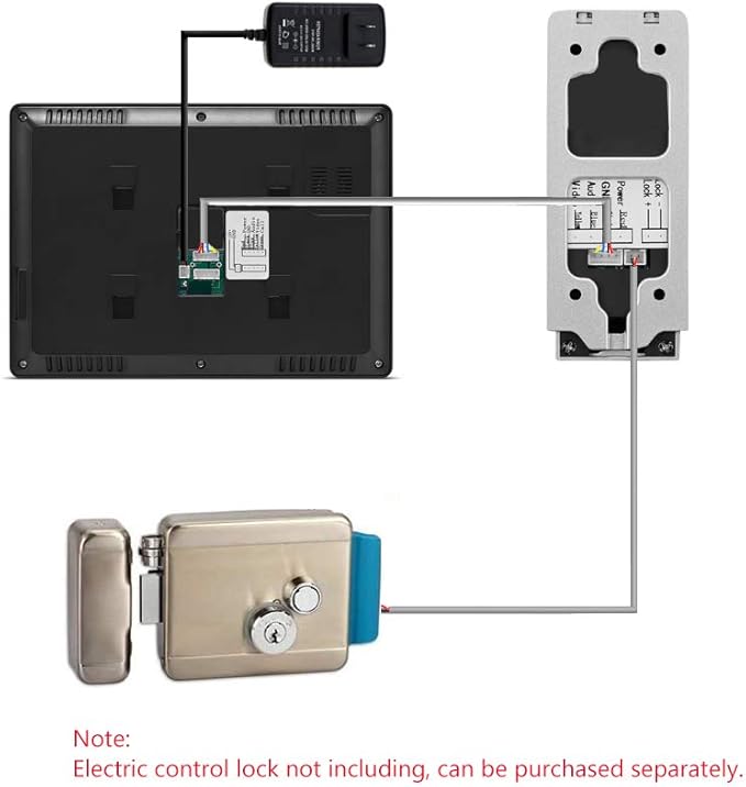 AMOCAM Video Intercom System, 7 Inches Monitor Wired Video Door Phone Doorbell