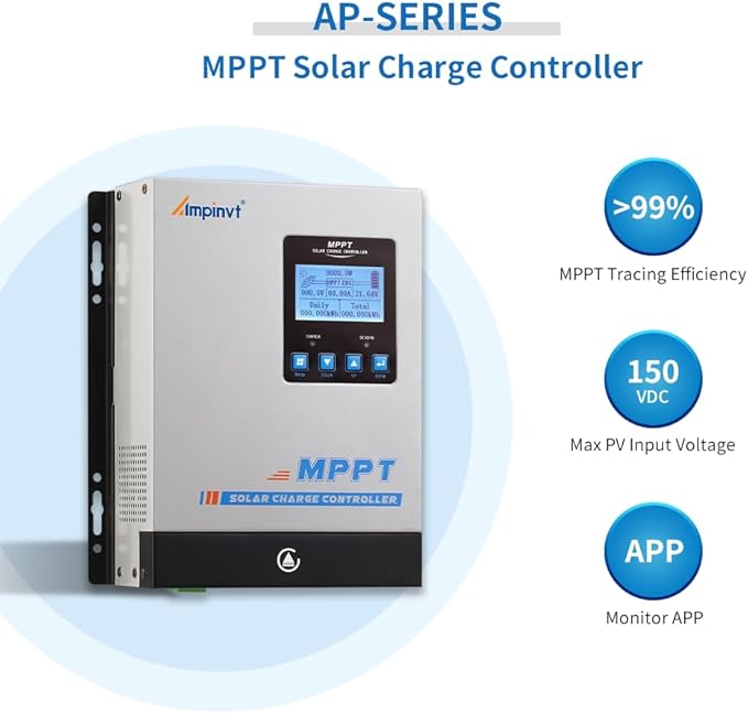 40A Solar Panel Charge Controller MPPT, Solar Battery Regulator 12v 24v 36v 48v