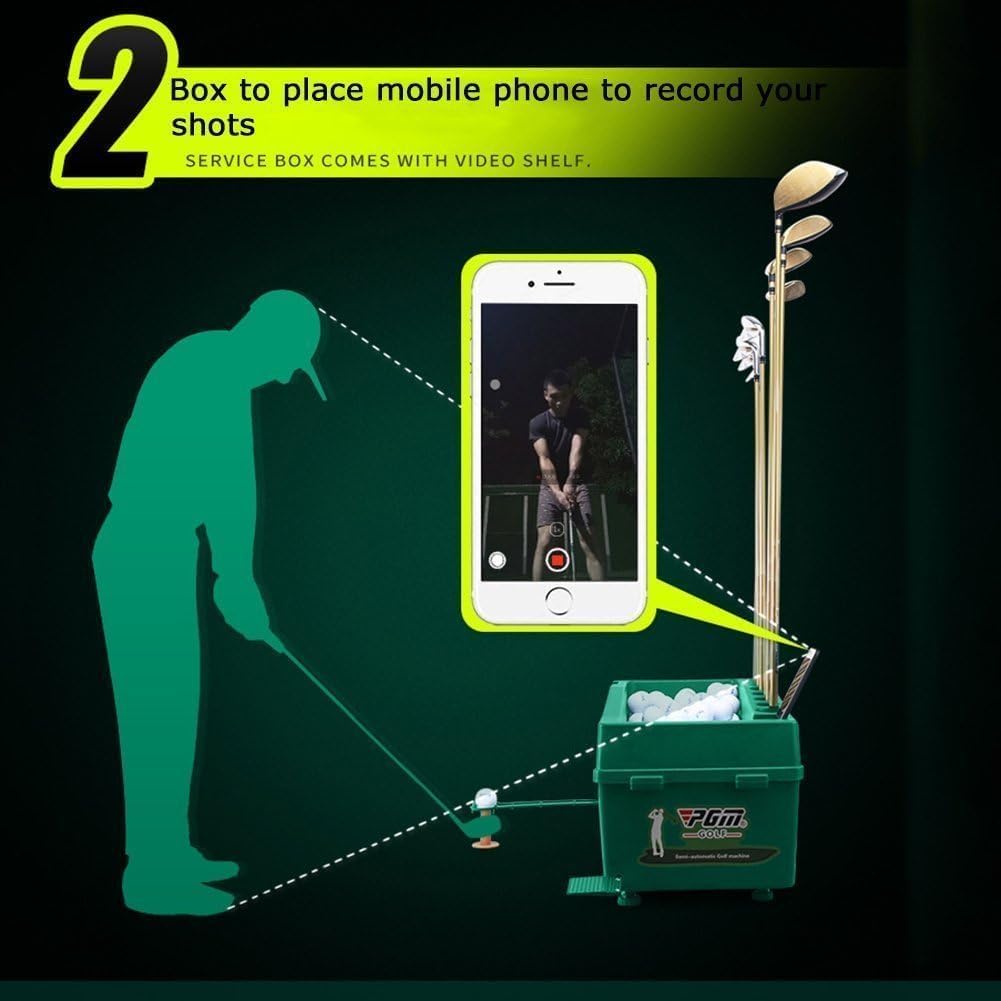 DNYSYSJ Golf Ball Dispenser, Green Powerless Automatic Tee Up Machine