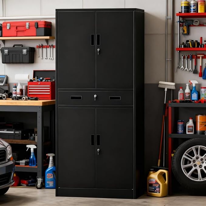Metal Storage Cabinets with 1Drawer, Steel Storage File Cabinet