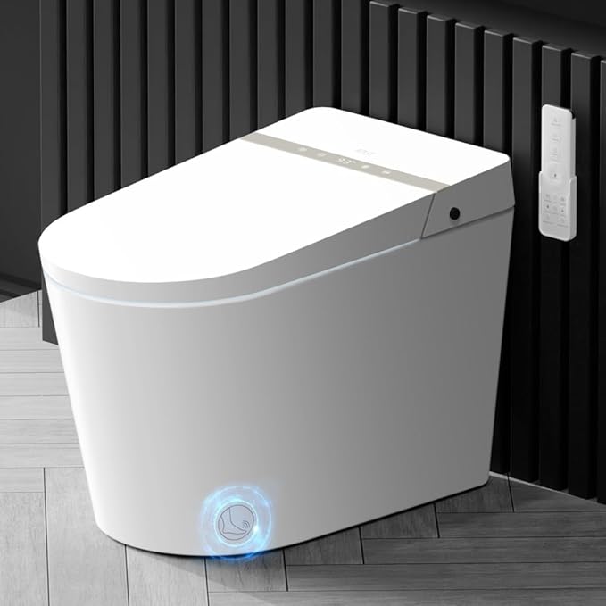 EPLO Smart Toilet Bidet, Auto Open/Close lid, Heated Seat, Dual Auto Flush
