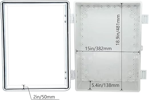 Co. ABS Waterproof IP67 15.75" x 19.68" x 7.87" Clear Cover Hi...