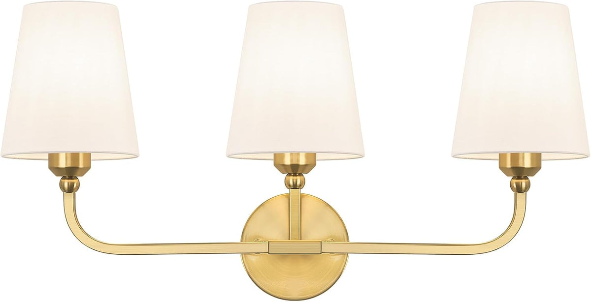 Bathroom Vanity Light, Brushed Gold Bathroom Lighting Fixtures Over Mirror