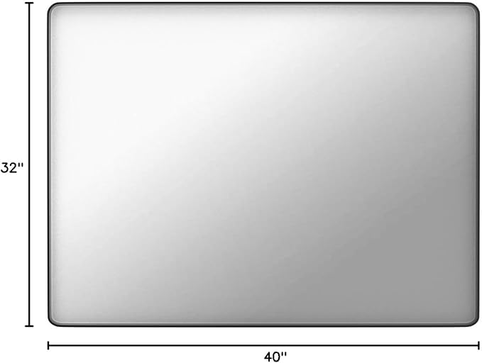 ISKM Black Metal Framed Bathroom Mirror