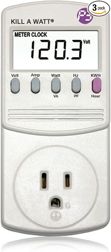 3-Pack P3 P4400 Kill A Watt Electricity Usage Monitor