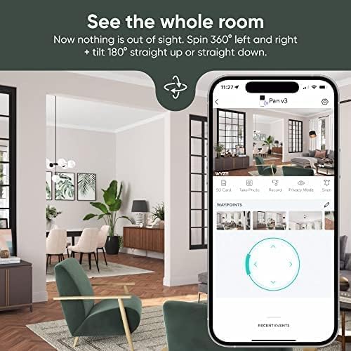 WYZE Cam Pan v3, Indoor/Outdoor IP65-Rated 1080p Pan/Tilt/Zoom Wi-Fi Smart Home