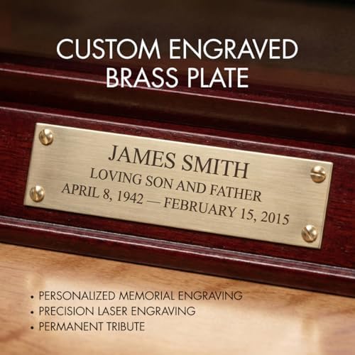 Bey-Berk Custom Personalized American Flag Display Case for 5' x 9.5'...