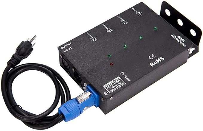 MFL. 4-Way Isolated DMX Splitter Amplifier Distributor