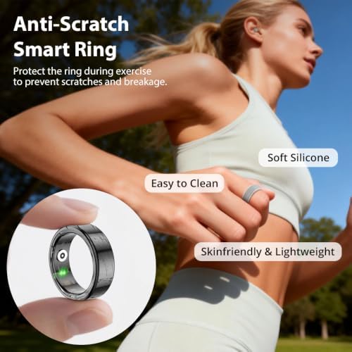 COLMI Smart Ring for Women, AI Health Tracker & 5ATM, R02. (Black, 11#)