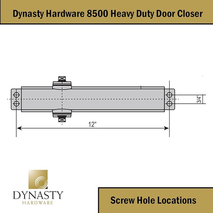 Dynasty Hardware Door Closer, Grade 1 Heavy Duty Commercial Hydraulic Closer