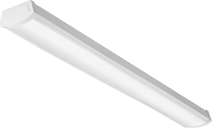 Lithonia Lighting 4 Foot LED Light Fixture, Low-Profile LED Wraparound Flush
