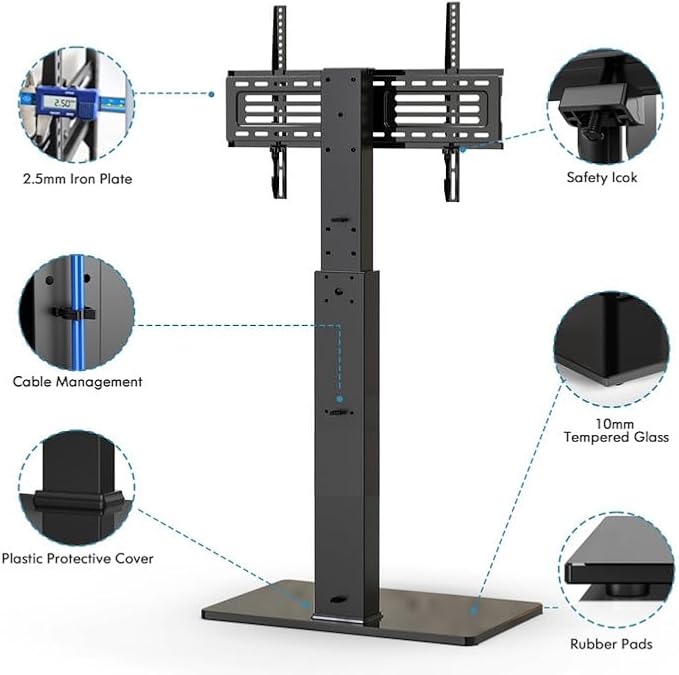 FITUEYES Swivel Floor TV Stand
