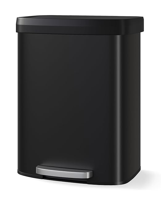 Garvee 16 gal / 60 L Metal Trash Can