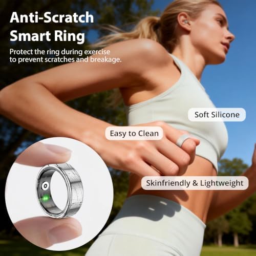 COLMI Smart Ring for Women, AI Health Tracker & 5ATM, R02. (Silver, 10#)