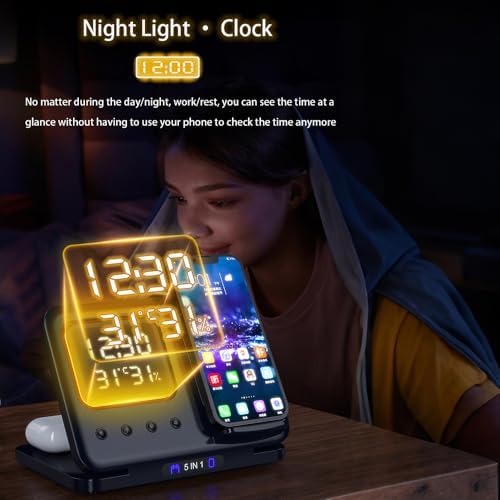 IHAO 5in1 Multi Functional Wireless Charger