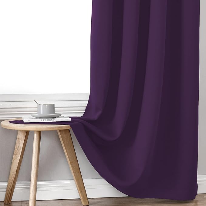 ChrisDowa 100% Blackout Curtains 102 inch Long