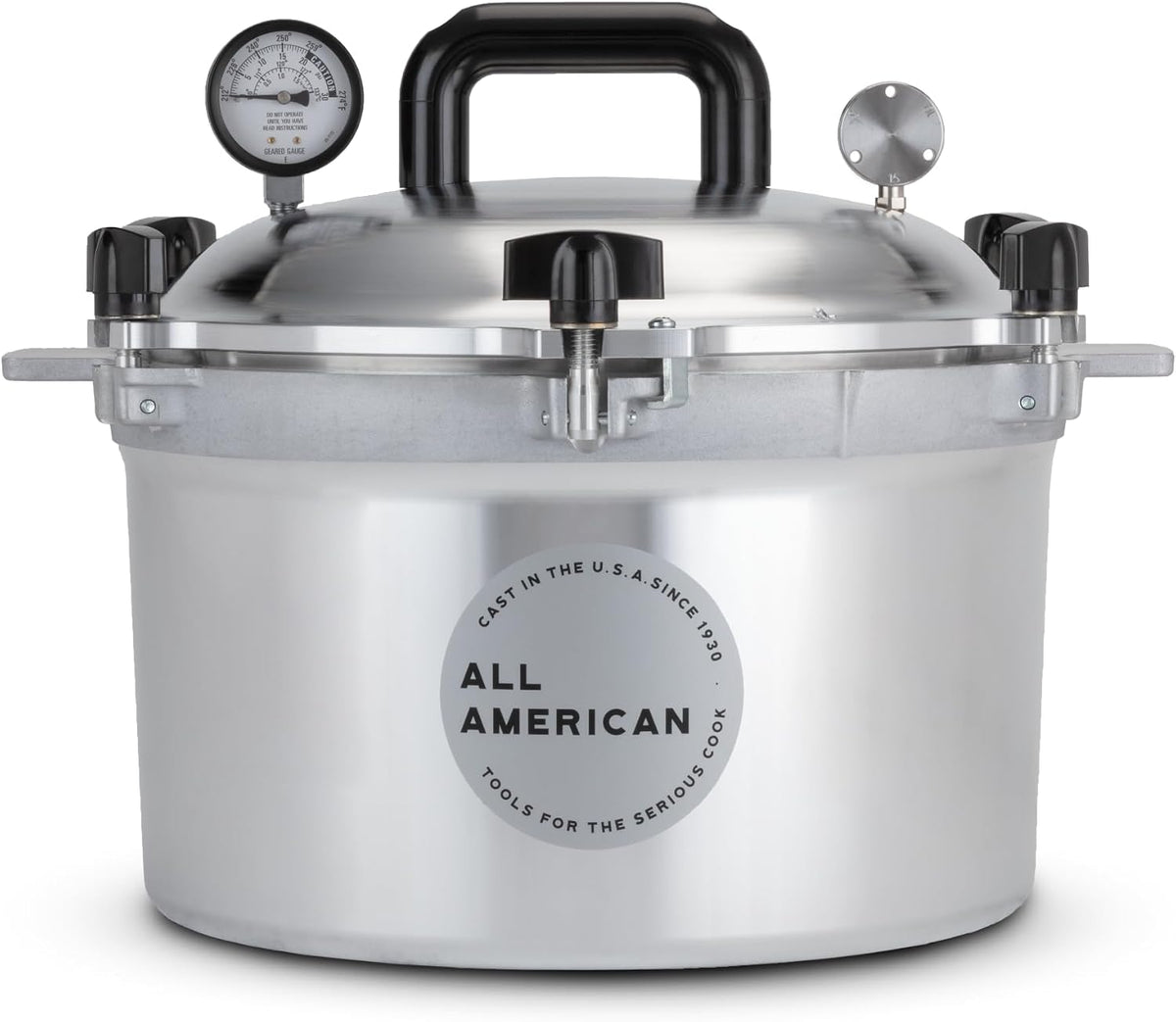 All American 1930 Pressure Cooker/Canner (915), 15.5 Quart, Original Silver