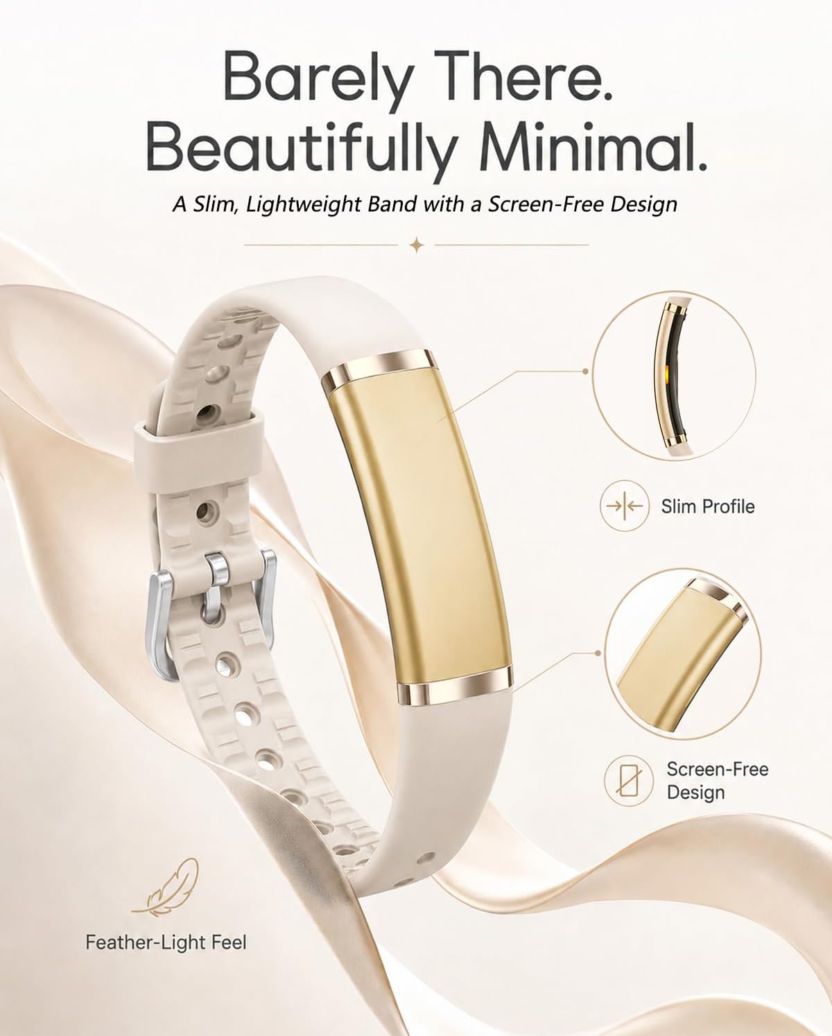 MorePro Screenless Fitness Tracker for Women and Men, Wellness Wearable