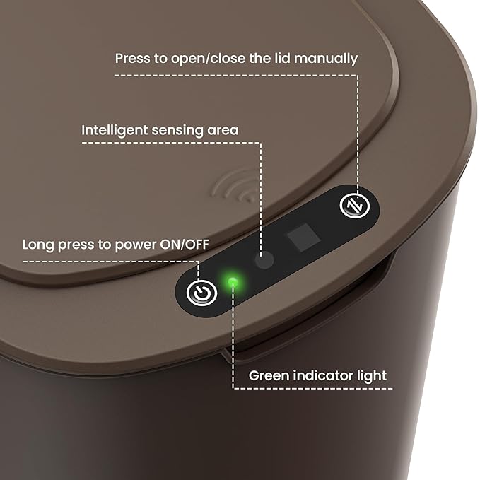 Cesun Motion Sensor Trash Can, 5 Gallon Automatic Bathroom Garbage Can