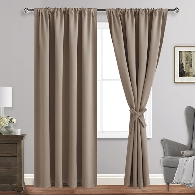 JIUZHEN Blackout Curtains for Bedroom (Set of 2)