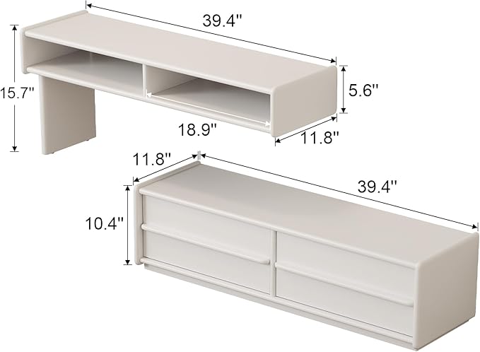 YQJJGL Solid Wood TV Stand for TVs up to 65 Inch, Walnut TV Stand