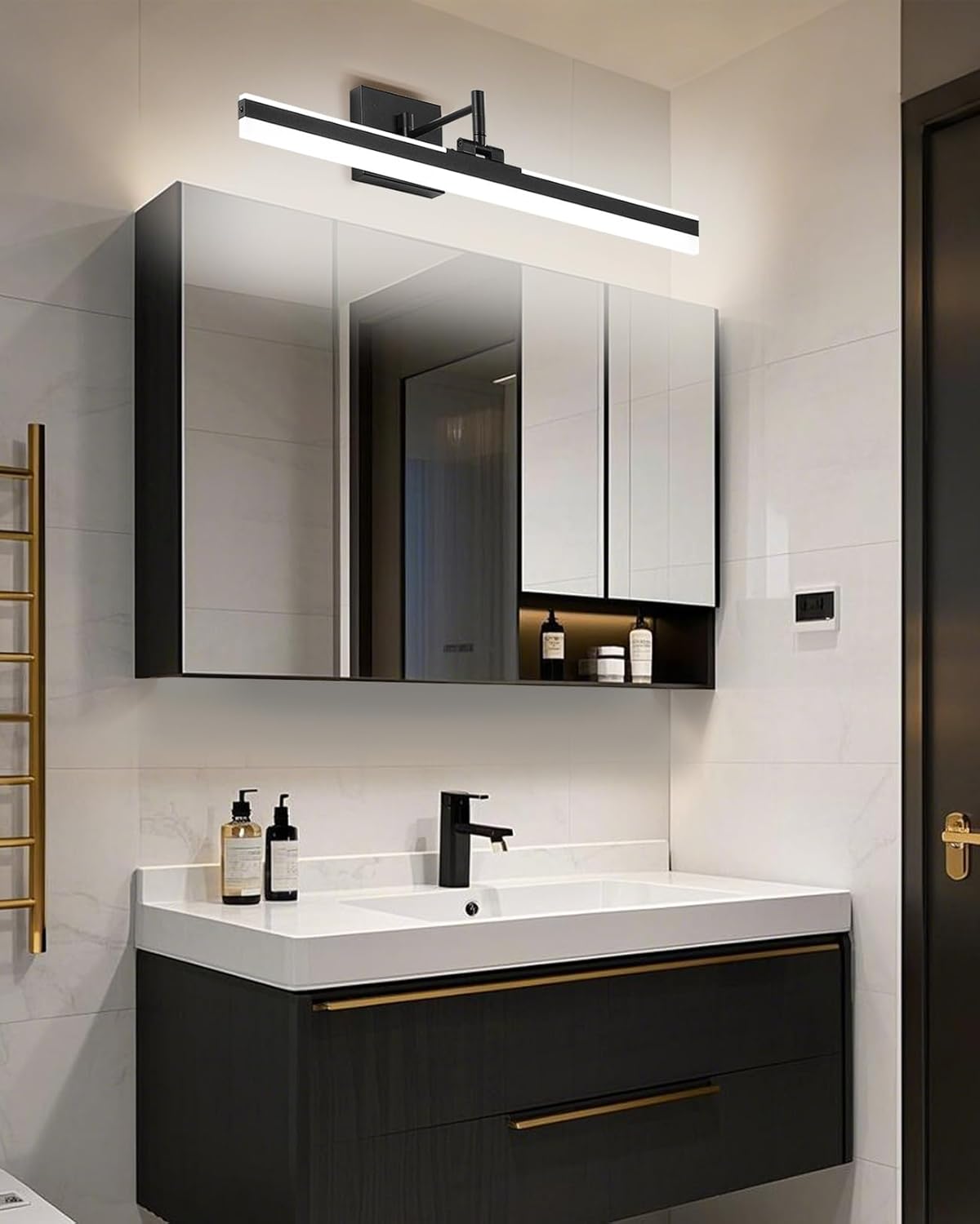 Modern LED Vanity Light,23.6‘’ Adjustable & Rotatable Bathroom Light Fixt...