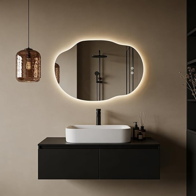 Asymmetrical Bathroom Mirror