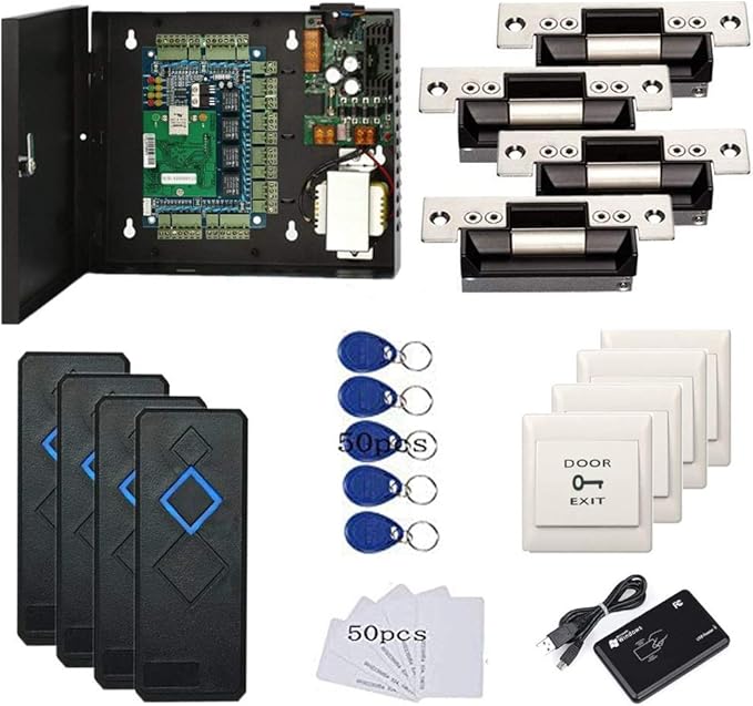 MENGQI-CONTROL 4 Doors Access Control Security Kits