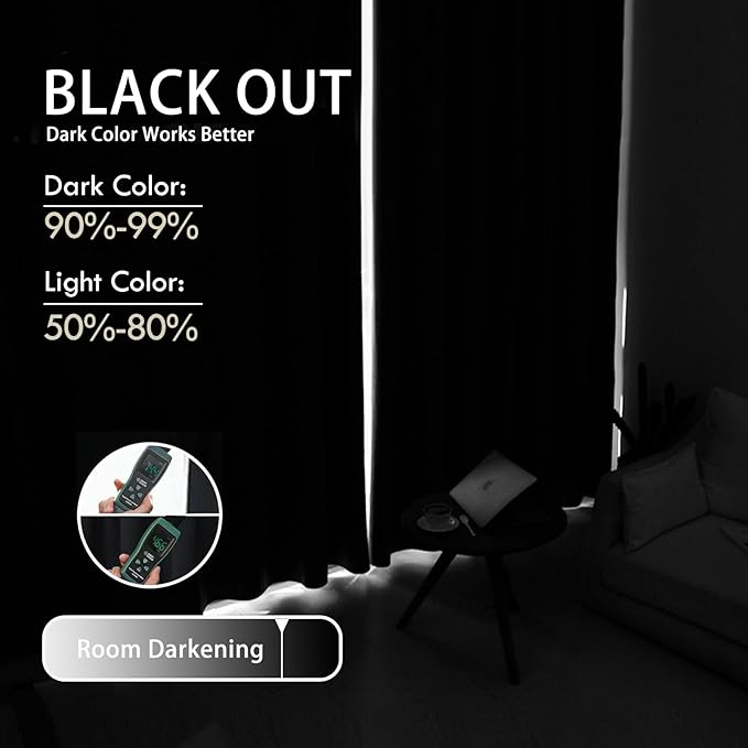 JIUZHEN Christmas Blackout Curtains (Set of 2)